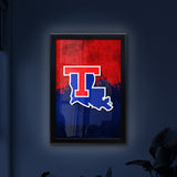 Louisiana Tech University Backlit LED Light Up Wall Sign | NCAA College Team Backlit LED Framed Lite Up Wall Decor