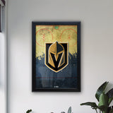 Vegas Golden Knights Backlit LED Light Up Wall Sign | NHL Hockey Team Backlit LED Framed Lite Up Wall Decor Art