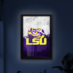 Louisiana State University Backlit LED Light Up Wall Sign | NCAA College Team Backlit LED Framed Lite Up Wall Decor