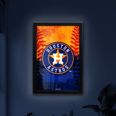 Houston Astros Backlit LED Sign | MLB Backlit LED Framed Sign