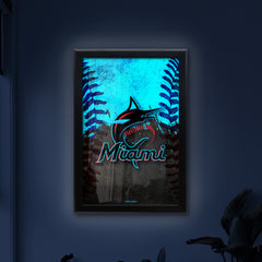 Miami Marlins Backlit LED Sign | MLB Backlit LED Framed Sign