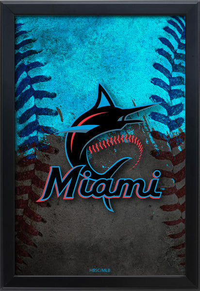 Miami Marlins Backlit LED Sign | MLB Backlit LED Framed Sign