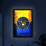 Milwaukee Brewers Backlit LED Sign | MLB Backlit LED Framed Sign