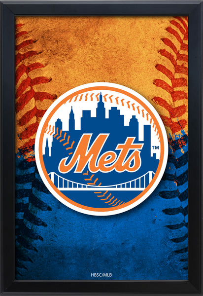 New York Mets Backlit LED Sign | MLB Backlit LED Framed Sign