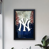New York Yankees Backlit LED Sign | MLB Backlit LED Framed Sign