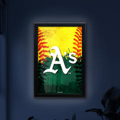 Oakland Athletics Backlit LED Sign | MLB Backlit LED Framed Sign