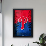 Philadelphia Phillies Backlit LED Sign | MLB Backlit LED Framed Sign