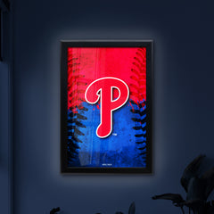 Philadelphia Phillies Backlit LED Sign | MLB Backlit LED Framed Sign