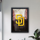 San Diego Padres Backlit LED Sign | MLB Backlit LED Framed Sign