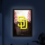 San Diego Padres Backlit LED Sign | MLB Backlit LED Framed Sign