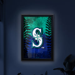 Seattle Mariners Backlit LED Sign | MLB Backlit LED Framed Sign
