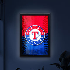 Texas Rangers Backlit LED Sign | MLB Backlit LED Framed Sign