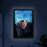 University of Maine Backlit LED Light Up Wall Sign | NCAA College Team Backlit LED Framed Lite Up Wall Decor