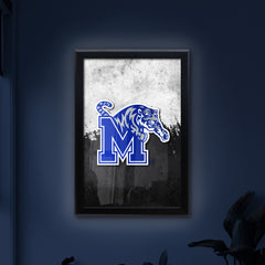 University of Memphis Backlit LED Light Up Wall Sign | NCAA College Team Backlit LED Framed Lite Up Wall Decor