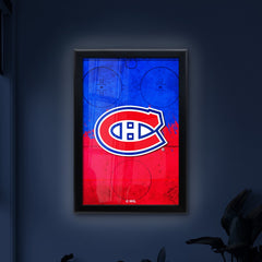 Montreal Canadiens Backlit LED Light Up Wall Sign | NHL Hockey Team Backlit LED Framed Lite Up Wall Decor Art