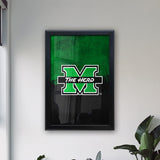 Marshall University Backlit LED Light Up Wall Sign | NCAA College Team Backlit LED Framed Lite Up Wall Decor