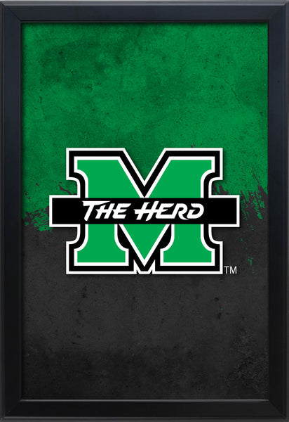 Marshall University Backlit LED Light Up Wall Sign | NCAA College Team Backlit LED Framed Lite Up Wall Decor