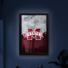 Mississippi State University Backlit LED Light Up Wall Sign | NCAA College Team Backlit LED Framed Lite Up Wall Decor