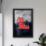 University of Mississippi Backlit LED Light Up Wall Sign | NCAA College Team Backlit LED Framed Lite Up Wall Decor