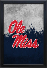 University of Mississippi Backlit LED Light Up Wall Sign | NCAA College Team Backlit LED Framed Lite Up Wall Decor