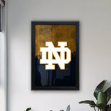 Notre Dame (ND) Backlit LED Light Up Wall Sign | NCAA College Team Backlit LED Framed Lite Up Wall Decor