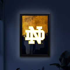 Notre Dame (ND) Backlit LED Light Up Wall Sign | NCAA College Team Backlit LED Framed Lite Up Wall Decor