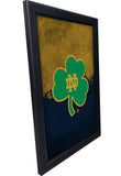 Notre Dame (Shamrock) Backlit LED Light Up Wall Sign | NCAA College Team Backlit LED Framed Lite Up Wall Decor