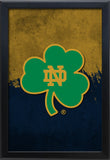 Notre Dame (Shamrock) Backlit LED Light Up Wall Sign | NCAA College Team Backlit LED Framed Lite Up Wall Decor