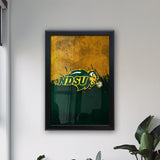 North Dakota State University Backlit LED Light Up Wall Sign | NCAA College Team Backlit LED Framed Lite Up Wall Decor