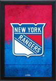 New York Rangers Backlit LED Light Up Wall Sign | NHL Hockey Team Backlit LED Framed Lite Up Wall Decor Art