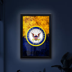 United States Navy Backlit LED Light Up Wall Sign | United States Navy Backlit LED Framed Lite Up Wall Decor