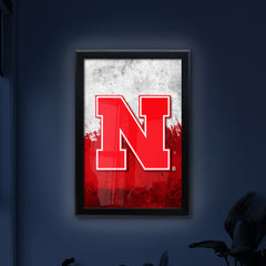 University of Nebraska Backlit LED Light Up Wall Sign | NCAA College Team Backlit LED Framed Lite Up Wall Decor