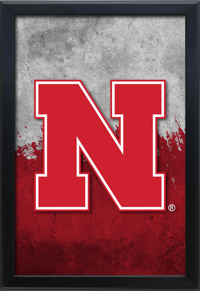 University of Nebraska Backlit LED Light Up Wall Sign | NCAA College Team Backlit LED Framed Lite Up Wall Decor