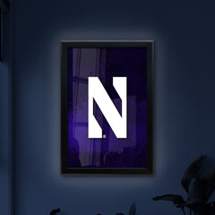 Northwestern University Backlit LED Light Up Wall Sign | NCAA College Team Backlit LED Framed Lite Up Wall Decor