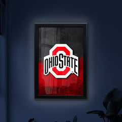 Ohio State University Backlit LED Light Up Wall Sign | NCAA College Team Backlit LED Framed Lite Up Wall Decor