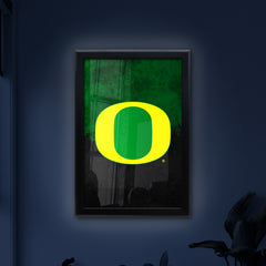 University of Oregon Ducks Backlit LED Light Up Wall Sign | NCAA College Team Backlit LED Framed Lite Up Wall Decor