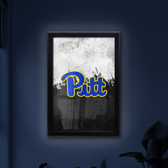 University of Pittsburgh Backlit LED Light Up Wall Sign | NCAA College Team Backlit LED Framed Lite Up Wall Decor