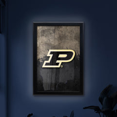 Purdue Backlit LED Light Up Wall Sign | NCAA College Team Backlit LED Framed Lite Up Wall Decor