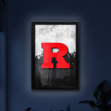 Rutgers Backlit LED Light Up Wall Sign | NCAA College Team Backlit LED Framed Lite Up Wall Decor