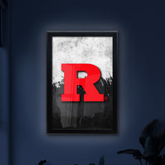 Rutgers Backlit LED Light Up Wall Sign | NCAA College Team Backlit LED Framed Lite Up Wall Decor