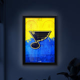 St Louis Blues Backlit LED Light Up Wall Sign | NHL Hockey Team Backlit LED Framed Lite Up Wall Decor Art