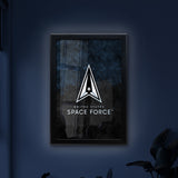 United States Space Force Backlit LED Light Up Wall Sign | United States Space Force Backlit LED Framed Lite Up Wall Decor