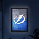 Tampa Bay Lightning Backlit LED Light Up Wall Sign | NHL Hockey Team Backlit LED Framed Lite Up Wall Decor Art