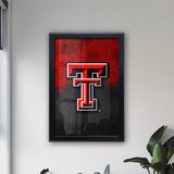 Texas Tech University Backlit LED Light Up Wall Sign | NCAA College Team Backlit LED Framed Lite Up Wall Decor