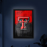 Texas Tech University Backlit LED Light Up Wall Sign | NCAA College Team Backlit LED Framed Lite Up Wall Decor