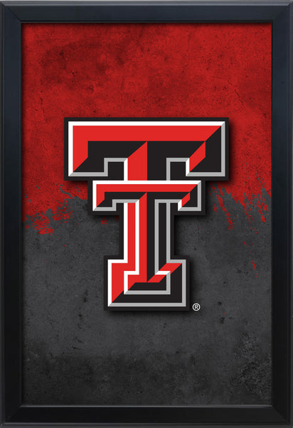 Texas Tech University Backlit LED Light Up Wall Sign | NCAA College Team Backlit LED Framed Lite Up Wall Decor