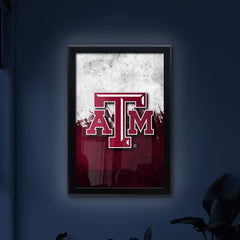 Texas A&M Backlit LED Light Up Wall Sign | NCAA College Team Backlit LED Framed Lite Up Wall Decor