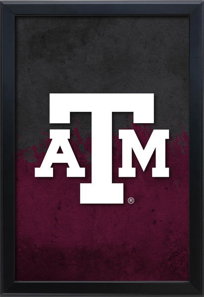 Texas A&M Backlit LED Light Up Wall Sign | NCAA College Team Backlit LED Framed Lite Up Wall Decor