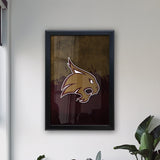 Texas State University Backlit LED Light Up Wall Sign | NCAA College Team Backlit LED Framed Lite Up Wall Decor
