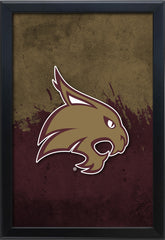 Texas State University Backlit LED Light Up Wall Sign | NCAA College Team Backlit LED Framed Lite Up Wall Decor